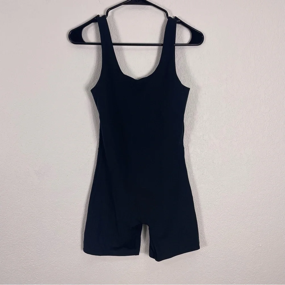 Girlfriend Collective Black Bike Unitard - Picture 2 of 9